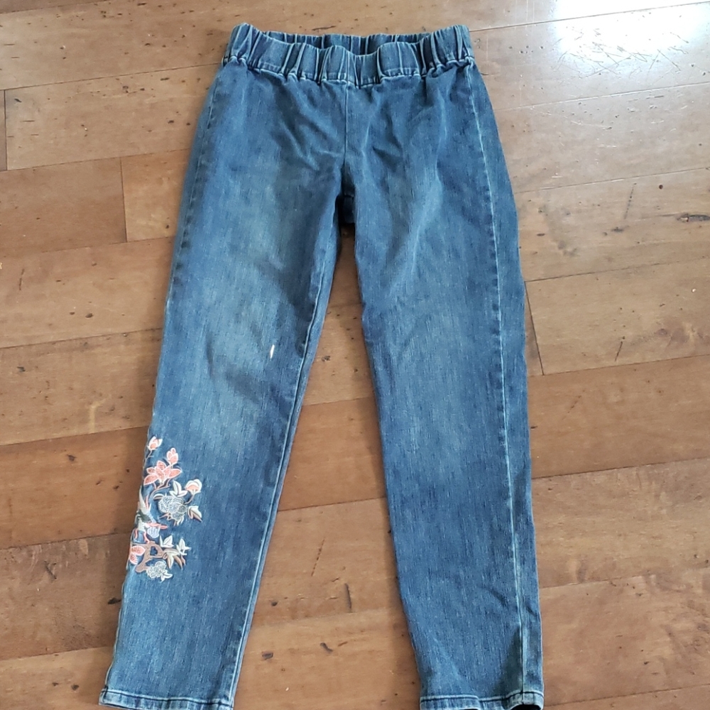 Soft Surroundings Embroidered Jeans